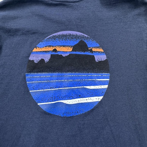 Patagonia Shirt Mens Small Navy Long Sleeve Responsibili-Tee Graphic Crewneck - Picture 4 of 10